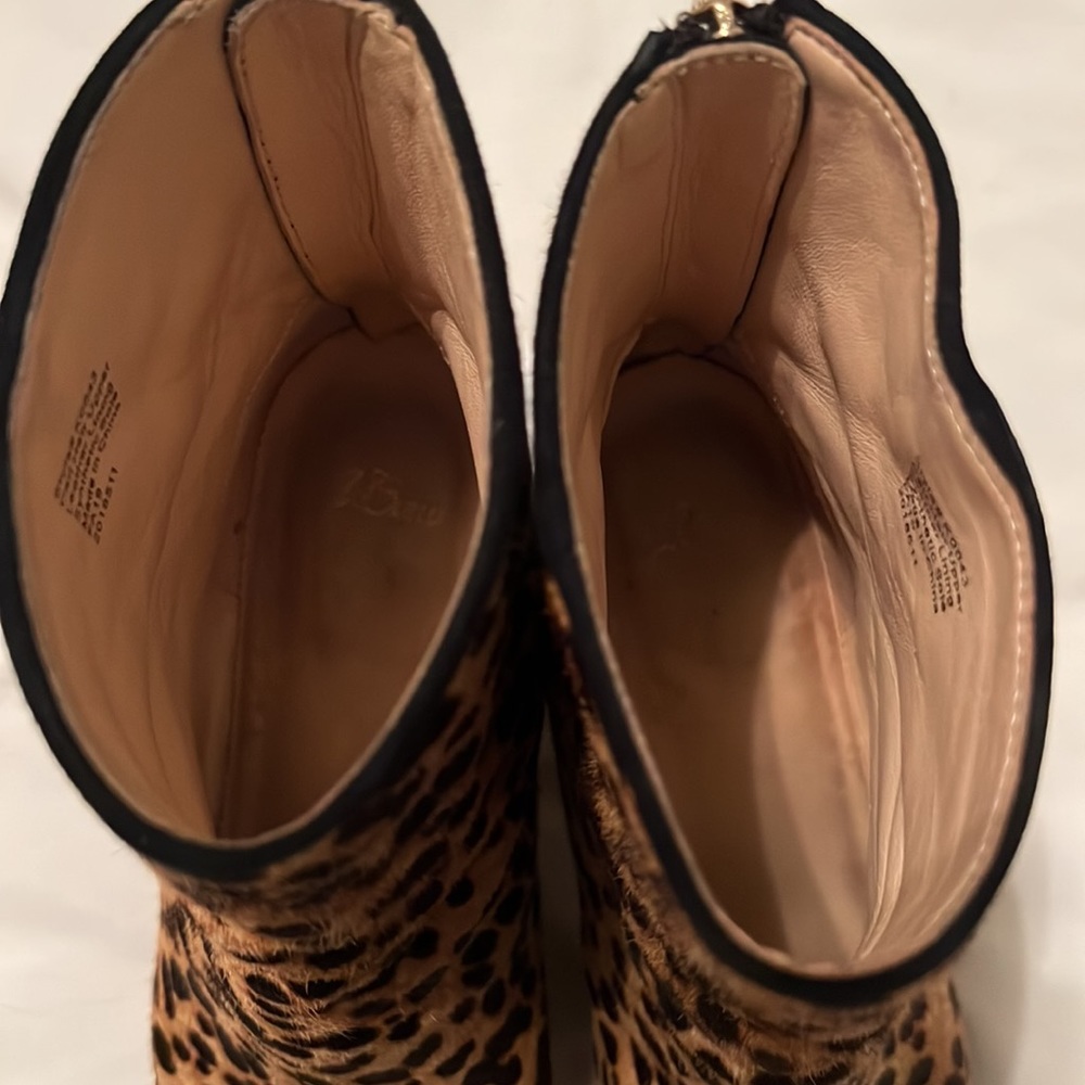 J. Crew Sadie Leopard Mid Rise Boots - Picture 6 of 9